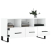 Mueble de TV madera contrachapada blanco brillo 102x36x50 cm