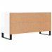 Mueble de TV madera contrachapada blanco brillo 102x36x50 cm