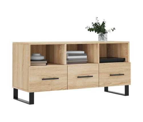 Mueble de TV madera de ingeniería roble Sonoma 102x36x50 cm