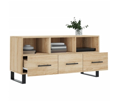 Mueble de TV madera de ingeniería roble Sonoma 102x36x50 cm