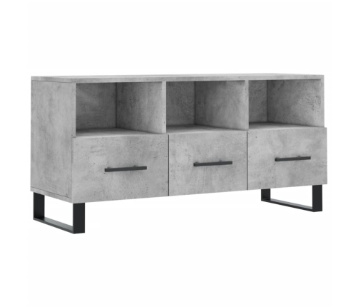 Mueble de TV madera de ingeniería gris hormigón 102x36x50 cm