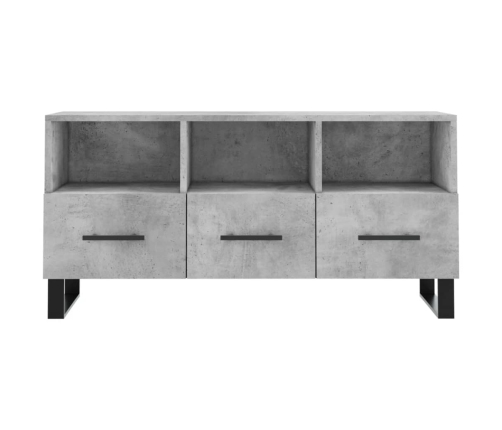 Mueble de TV madera de ingeniería gris hormigón 102x36x50 cm