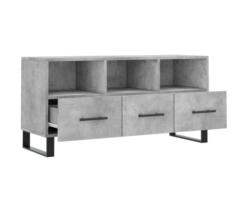 Mueble de TV madera de ingeniería gris hormigón 102x36x50 cm