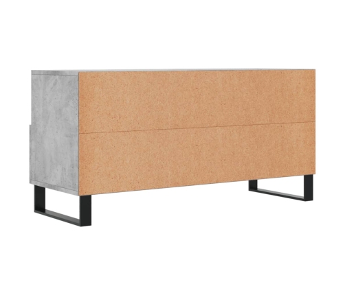 Mueble de TV madera de ingeniería gris hormigón 102x36x50 cm