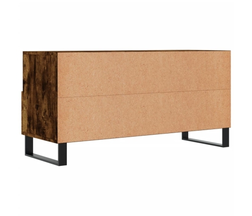 Mueble de TV madera de ingeniería roble ahumado 102x36x50 cm