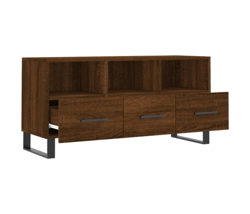 Mueble de TV madera de ingeniería marrón roble 102x36x50 cm