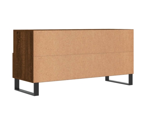 Mueble de TV madera de ingeniería marrón roble 102x36x50 cm