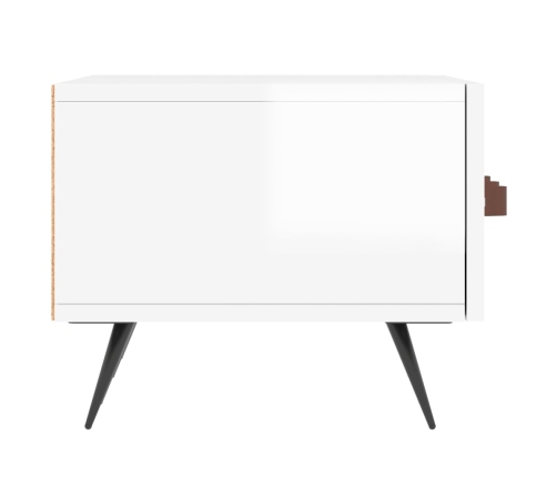 Mueble de TV madera de ingeniería blanco brillo 150x36x30 cm