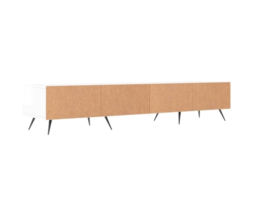 Mueble de TV madera de ingeniería blanco brillo 150x36x30 cm