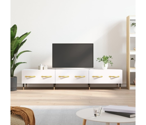 Mueble de TV madera de ingeniería blanco 150x36x30 cm