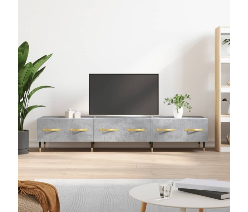 Mueble para TV madera de ingeniería gris hormigón 150x36x30 cm