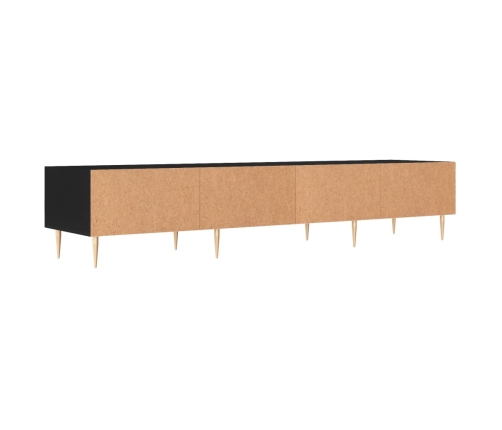 vidaXL Mueble de TV madera de ingeniería negro 150x36x30 cm