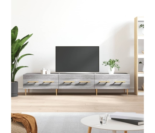 Mueble de TV madera de ingeniería gris Sonoma 150x36x30 cm