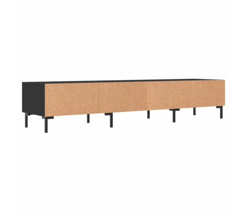 Mueble de TV madera de ingeniería negro 150x36x30 cm