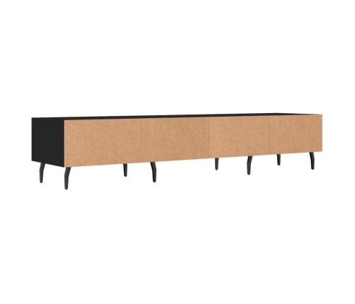 Mueble de TV madera de ingeniería negro 150x36x30 cm