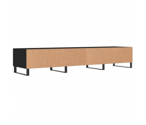 Mueble de TV madera de ingeniería negro 150x36x30 cm