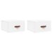 Mesitas de noche de pared 2 uds blanco 35x35x20 cm