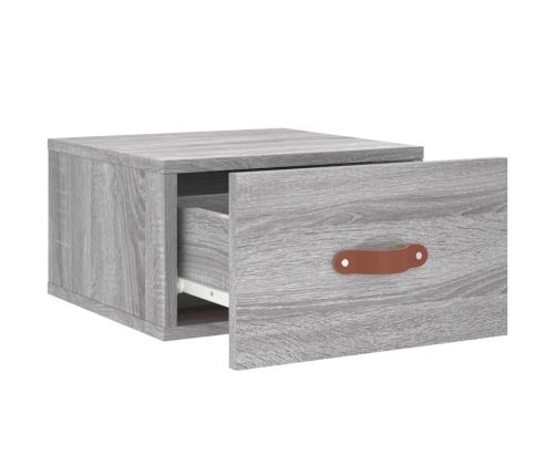 Mesitas de noche de pared 2 uds color gris Sonoma 35x35x20 cm