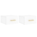 Mesitas de noche de pared 2 uds blanco 35x35x20 cm