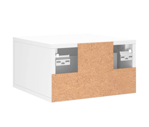 Mesitas de noche de pared 2 uds blanco 35x35x20 cm