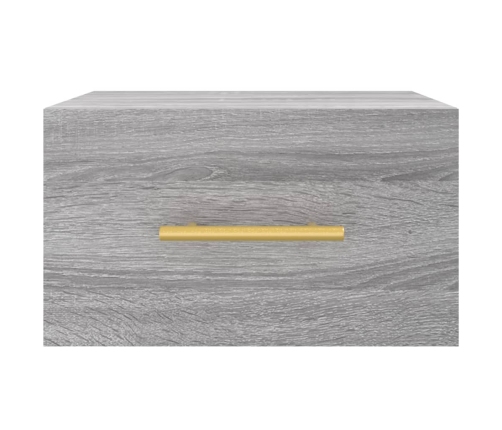 Mesitas de noche de pared 2 uds color gris Sonoma 35x35x20 cm