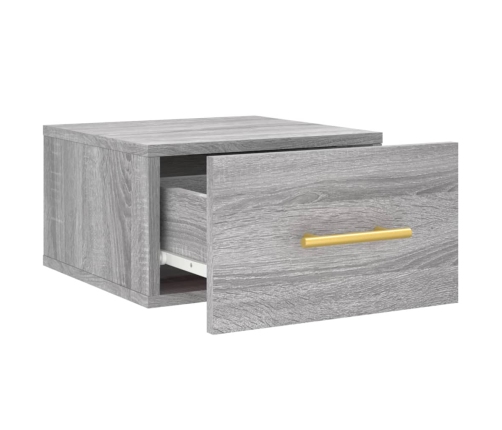 Mesitas de noche de pared 2 uds color gris Sonoma 35x35x20 cm