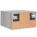 Mesitas de noche de pared 2 uds color gris Sonoma 35x35x20 cm