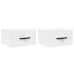 Mesitas de noche de pared 2 uds blanco 35x35x20 cm