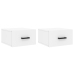 Mesitas de noche de pared 2 uds blanco 35x35x20 cm