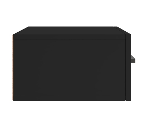 Mesitas de noche de pared 2 uds negro 35x35x20 cm