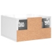 Mesitas de noche de pared 2 uds blanco brillo 35x35x20 cm