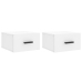 Mesitas de noche de pared 2 uds blanco 35x35x20 cm