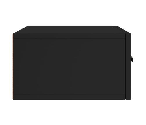 Mesitas de noche de pared 2 uds negro 35x35x20 cm