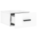 Mesitas de noche de pared 2 uds blanco brillo 35x35x20 cm