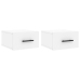 Mesitas de noche de pared 2 uds blanco 35x35x20 cm