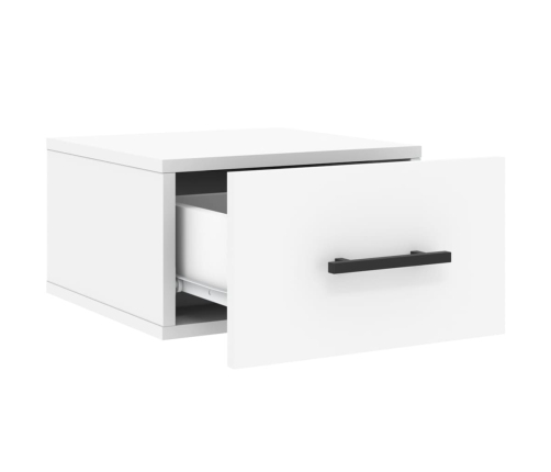 Mesitas de noche de pared 2 uds blanco 35x35x20 cm