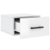 Mesitas de noche de pared 2 uds blanco brillo 35x35x20 cm