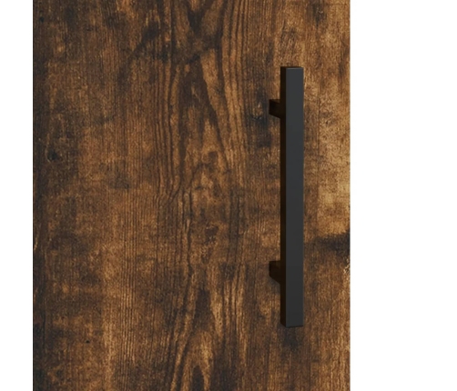 Armario de pared madera de ingeniería roble ahumado 60x31x70 cm