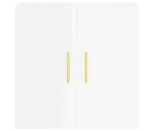 Armario pared madera contrachapada blanco brillo 60x31x60 cm