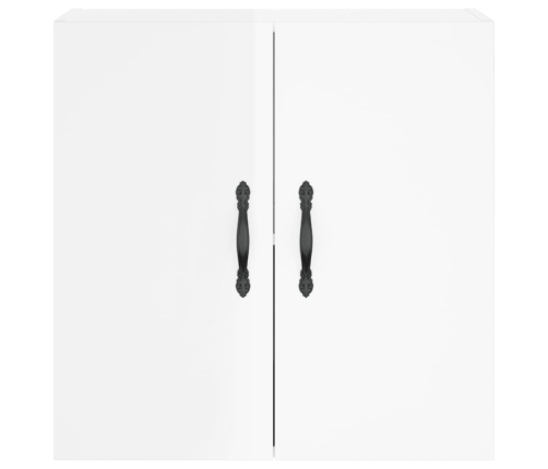 Armario pared madera contrachapada blanco brillo 60x31x60 cm