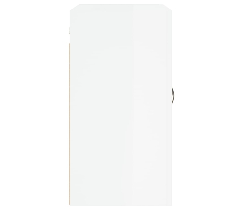 Armario pared madera contrachapada blanco brillo 60x31x60 cm