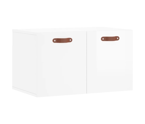 Armario pared madera contrachapada blanco brillo 60x36,5x35 cm