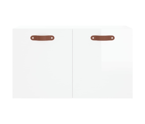 Armario pared madera contrachapada blanco brillo 60x36,5x35 cm