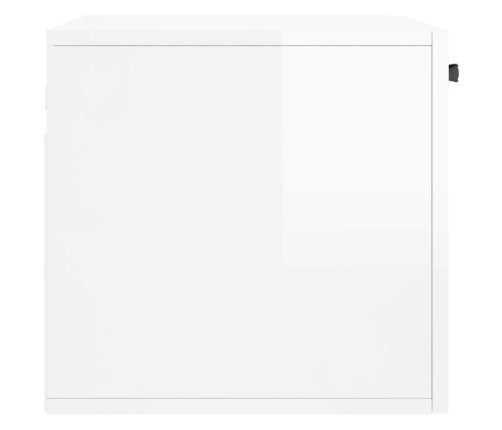 Armario pared madera contrachapada blanco brillo 60x36,5x35 cm