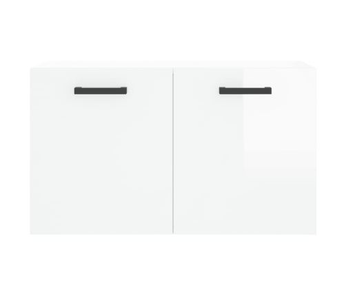 Armario pared madera contrachapada blanco brillo 60x36,5x35 cm