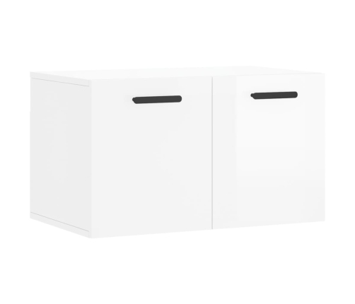 Armario pared madera contrachapada blanco brillo 60x36,5x35 cm