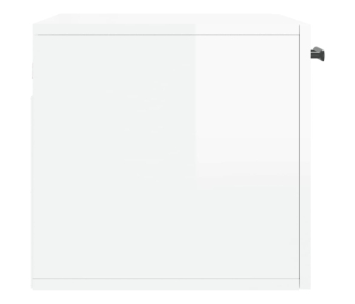 Armario pared madera contrachapada blanco brillo 60x36,5x35 cm