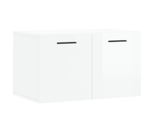 Armario pared madera contrachapada blanco brillo 60x36,5x35 cm