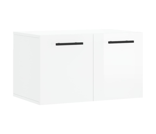 Armario pared madera contrachapada blanco brillo 60x36,5x35 cm