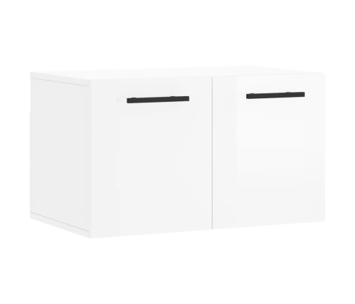 Armario pared madera contrachapada blanco brillo 60x36,5x35 cm